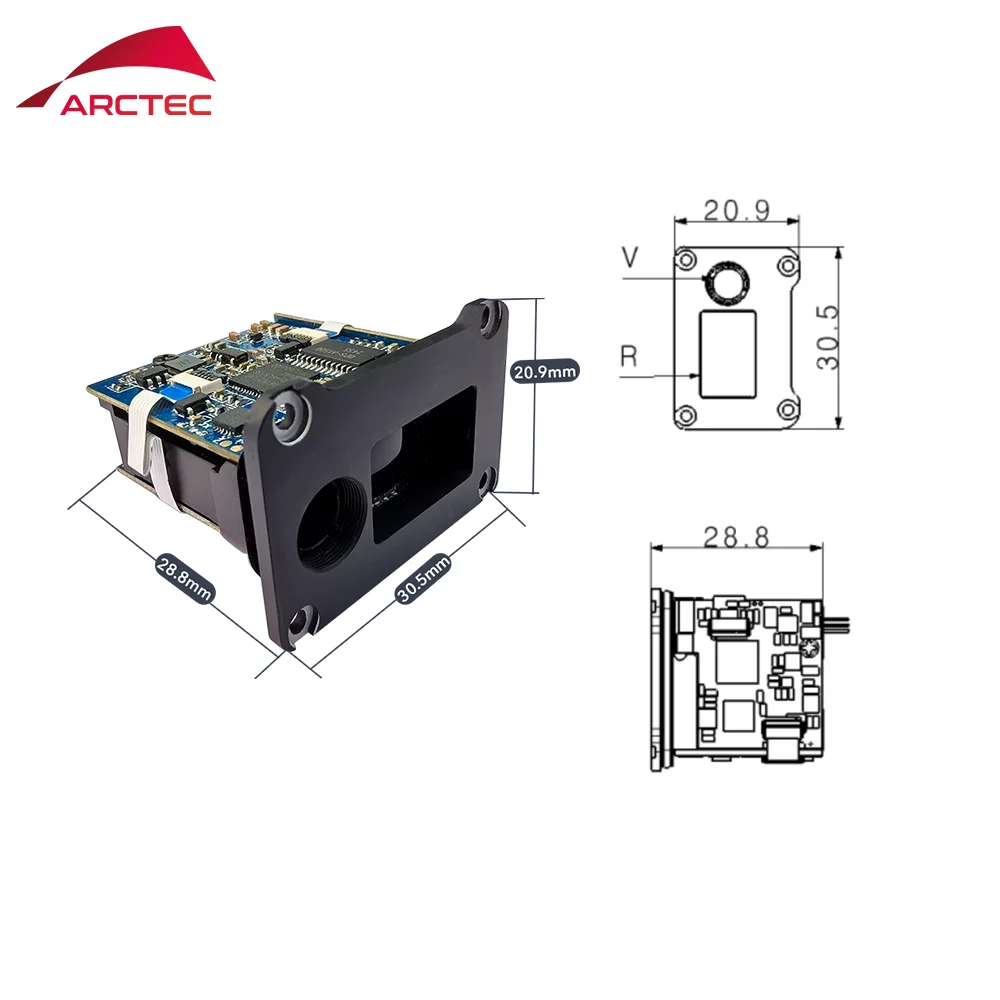 20261000m Compact TOF Laser Distance Measuring Module 1000m Long Range UART TTL Fiber Optic Sensor for IoT Devices
