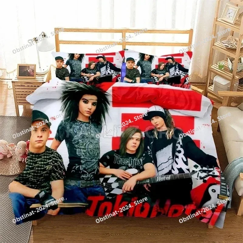 

Rock band Tokio Hotel3D Print Bedding Set Duvet Covers Pillowcases One Piece Comforter Bedding Sets Bedclothes Bed K581