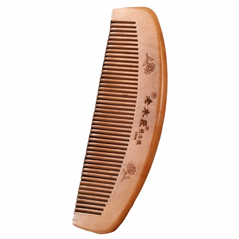 Wood Wooden Scalp Combs Coarse Tooth Anti-Static Head Acupuncture Point Massage Comb Natural Narrow Tooth