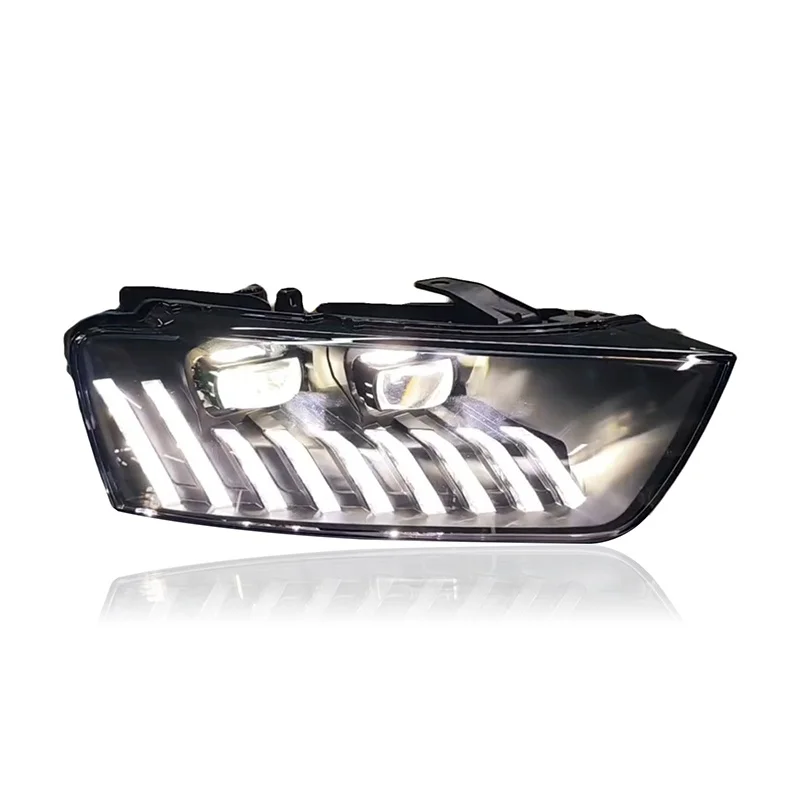 

for Audi Q3 Modified Headlight Assembly 2013-2018 Models with Racehorse Welcome Daytime Running Lights and Turn Signals