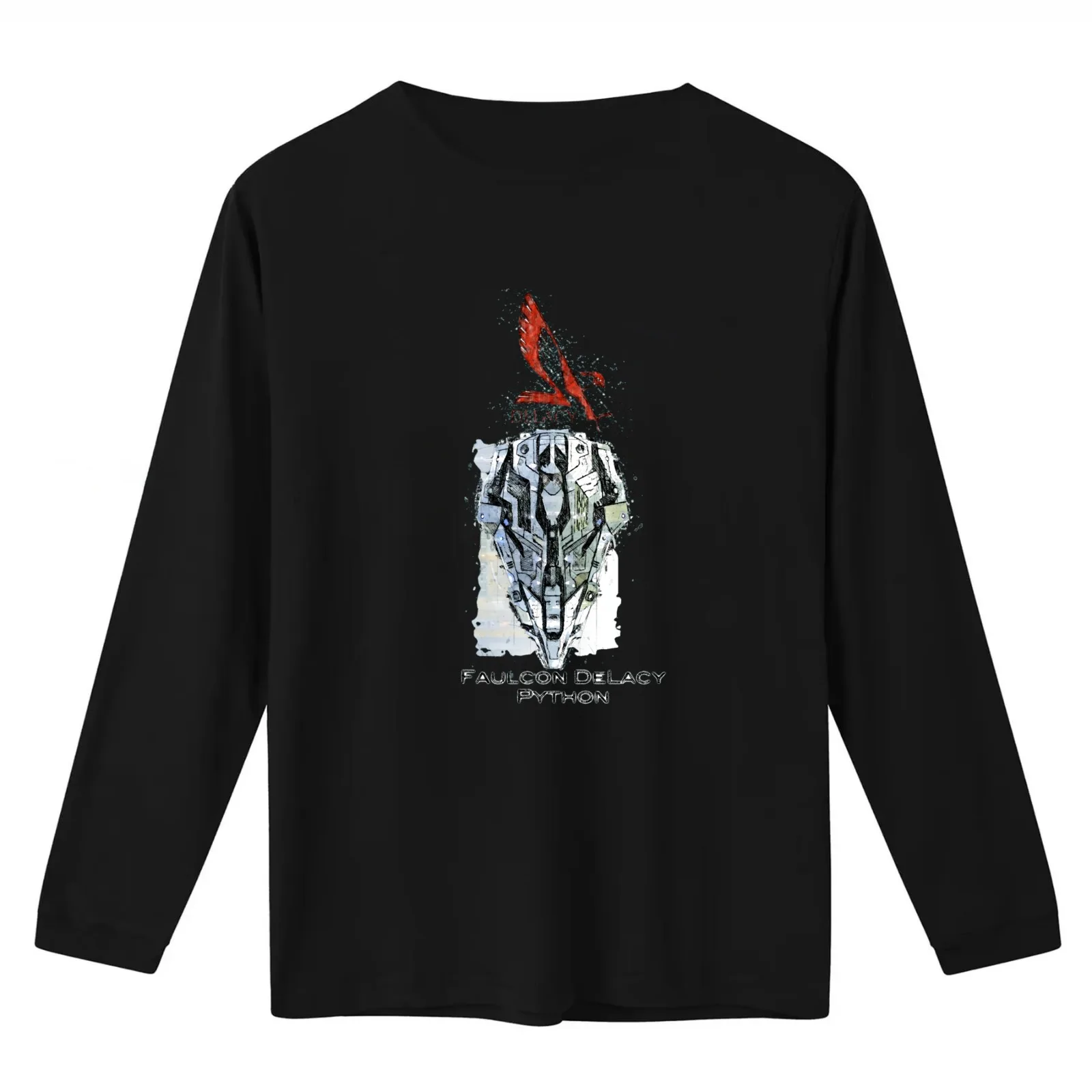 Elite Dangerous - Python Sketch Active T-Shirt Summer Casual Cotton Tee Oversized Streetwear Tops Vintage Graphic Print