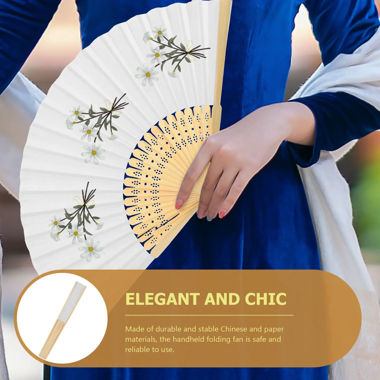 

12Pcs Blank Chinese Folding Fans Handheld Portable Foldable Hand Fans for Women Dance Performance Wedding Decoration Fan