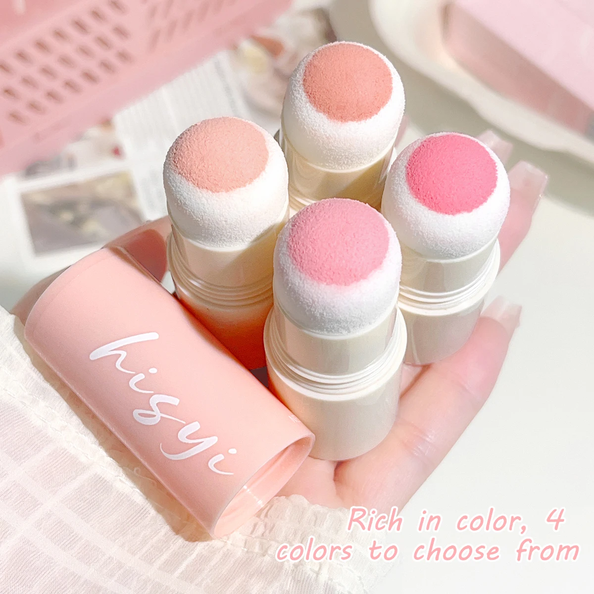 Cloud Soft Matte Blush Stick for a vibrant, brightening, natural bare makeup look, enhancing flawless skin tone