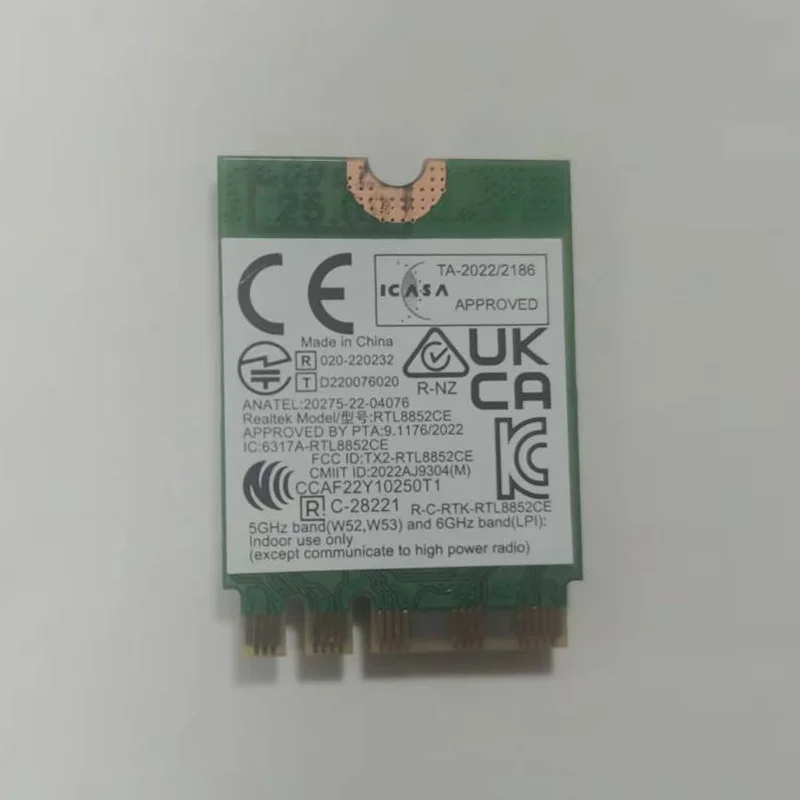 N19618-005 WiFi 6E RTL8852CE M.2 Network Card BT5.3 5400Mbp TriBand 2.4G/5G/6Ghz Wireless Adapter for Laptop Win10/11 N19350-001