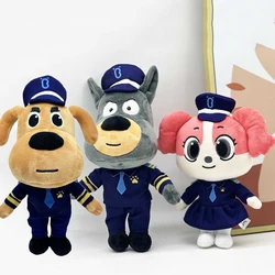 2/3 adet şerif Sheriff köpek peluş oyuncak dolması hayvan Plushie bebekler dedektif güvenlik Sergeant çocuk hayranları doğum günü noel hediyesi