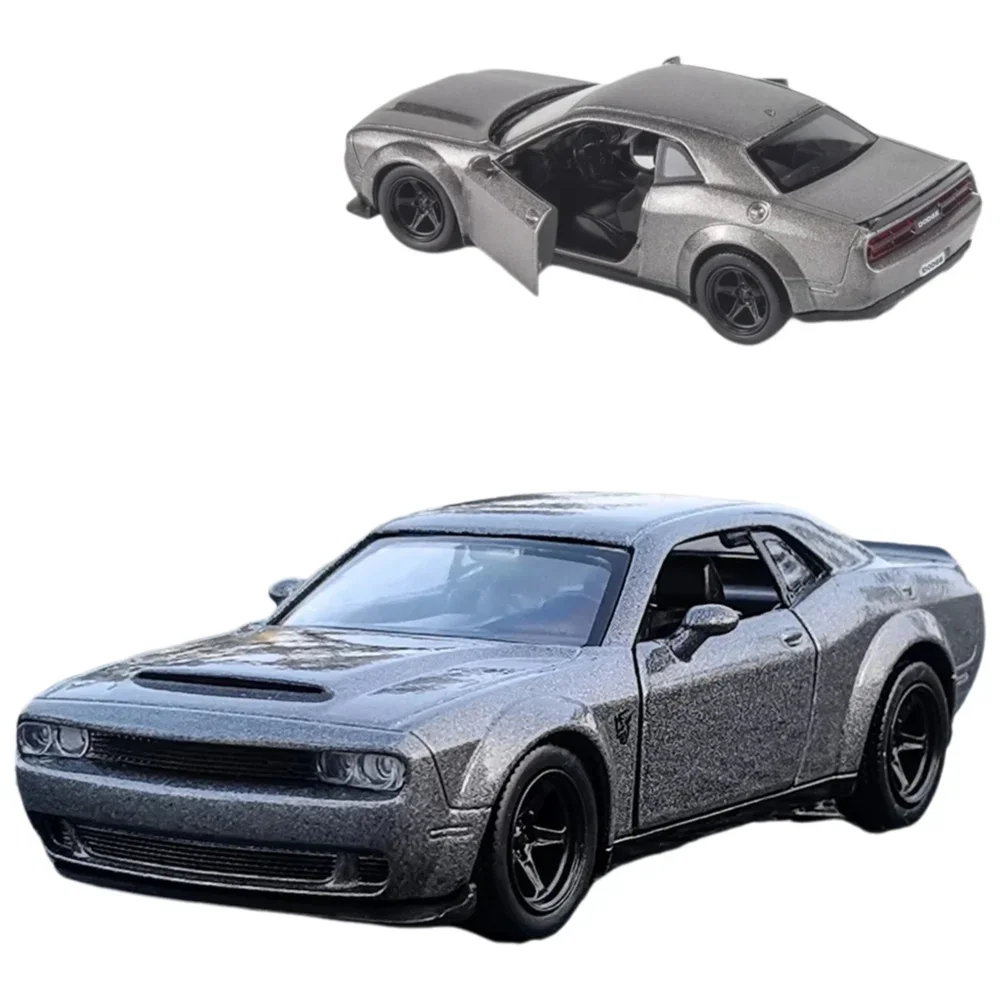 1: 36 Dodge Challenger Hellcat Toy Car for  Scale Die Cast Metel Cars Toy Pull Back Model Cars