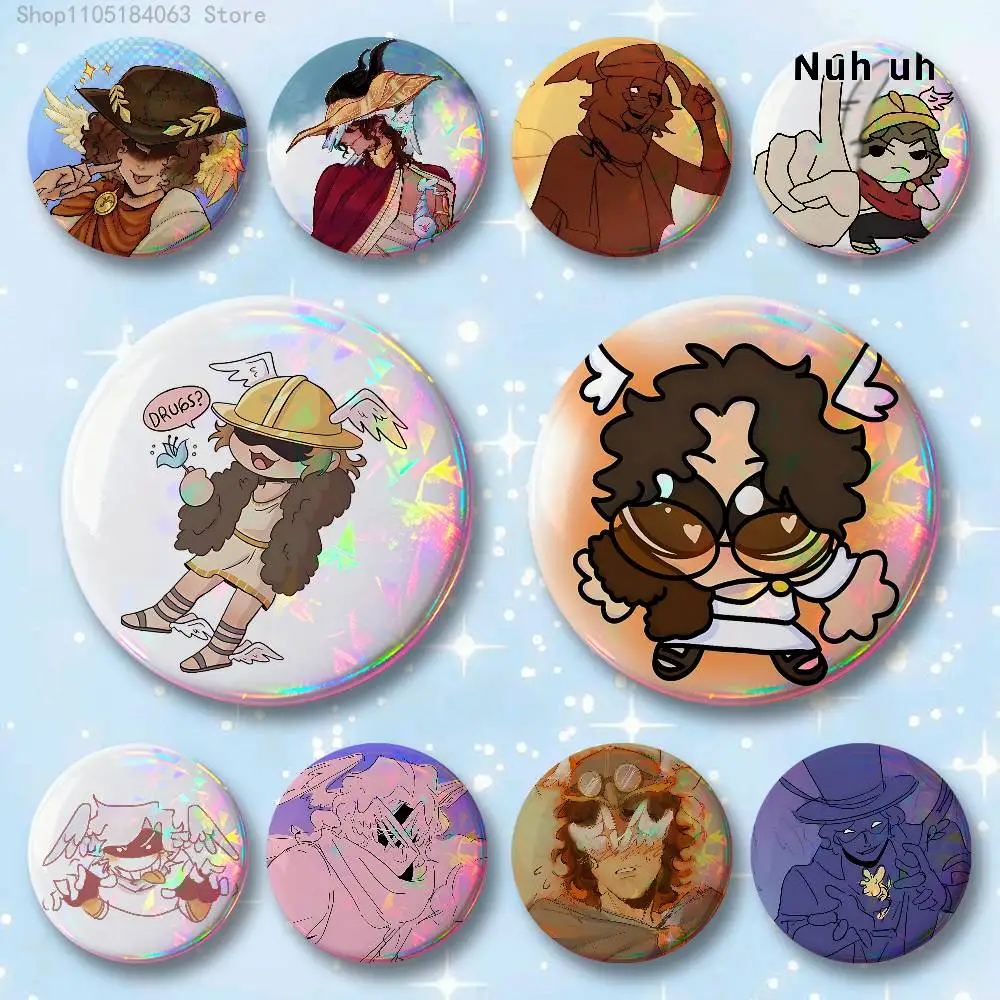 

Hermes E-Epic The M-Musical 32mm 58mm 75mm 44mm 25mm Anime Badges Brooches DIY Pins Decorations Birthday Gifts