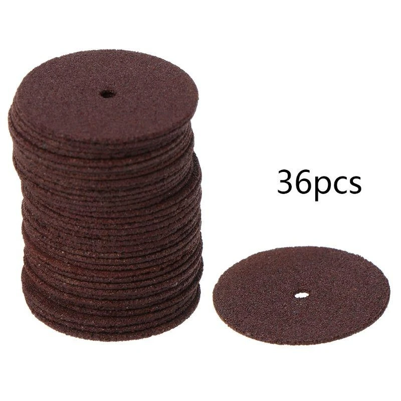 

36-piece Brown Resin Cutting Disc Circular Saw Blade Grinding Wheel 24mm Abrasive Sanding Disc for Rotary Tools best sale