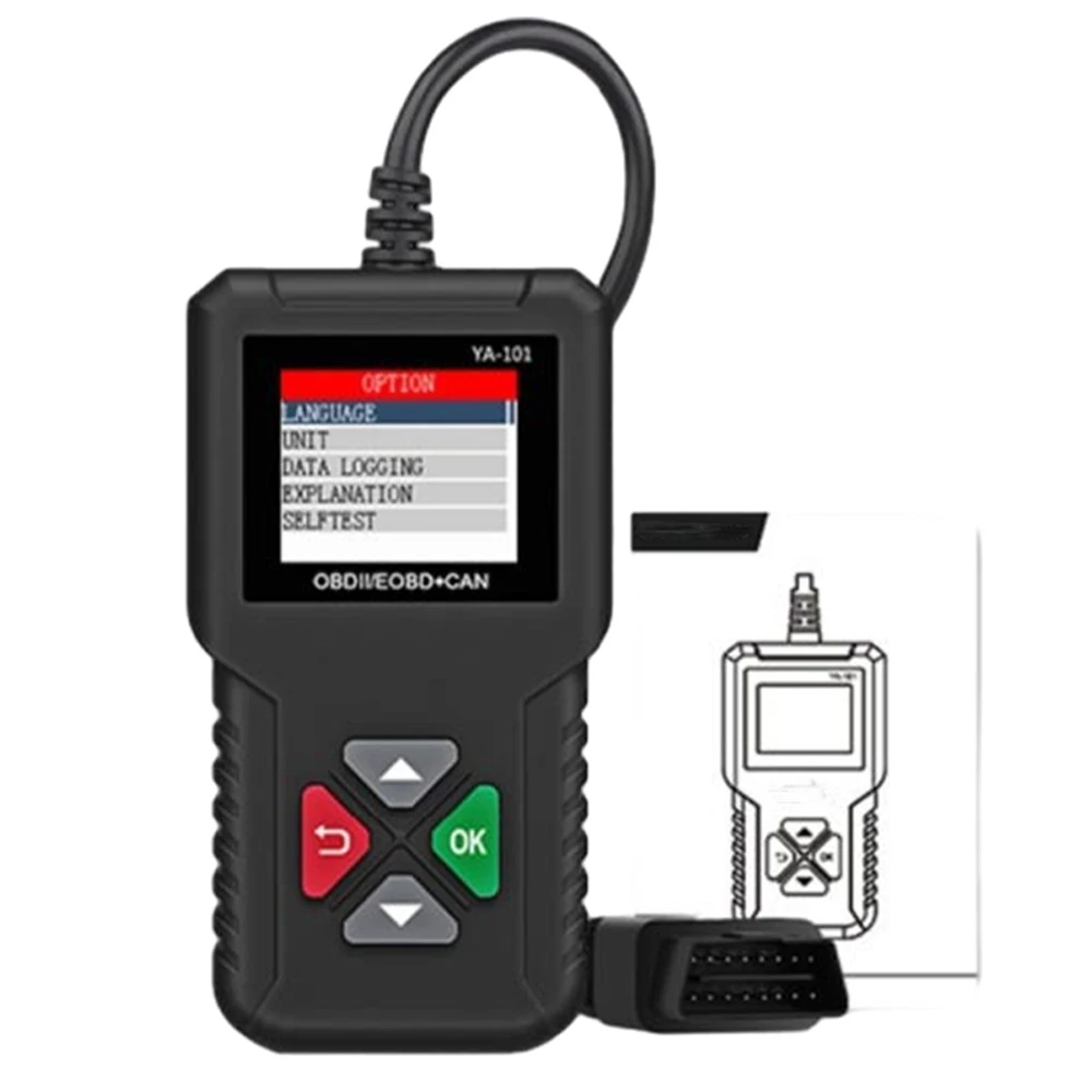 

Car OBD2 Scanner YA-101 Auto Code Reader for Check Engine Light, OBD2 Diagnostic Scan Tool for All OBD2 Cars Since 1996