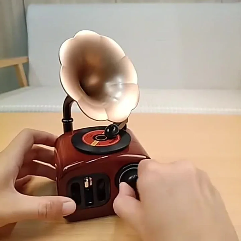 العتيقة الكلاسيكية الرجعية القرن جراموفون صندوق تشغيل الموسيقى العتيقة الكلاسيكية الرجعية جراموفون صندوق تشغيل الموسيقى هدية تزيين المنزل #3