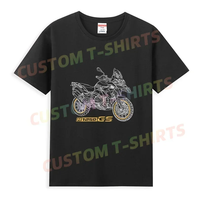 

2025 Men T Shirt Casual GS 1250 R Black Motorcycle T-shirt Graphic Oversized Comfortable Streetwear S-3XL Cool Tee