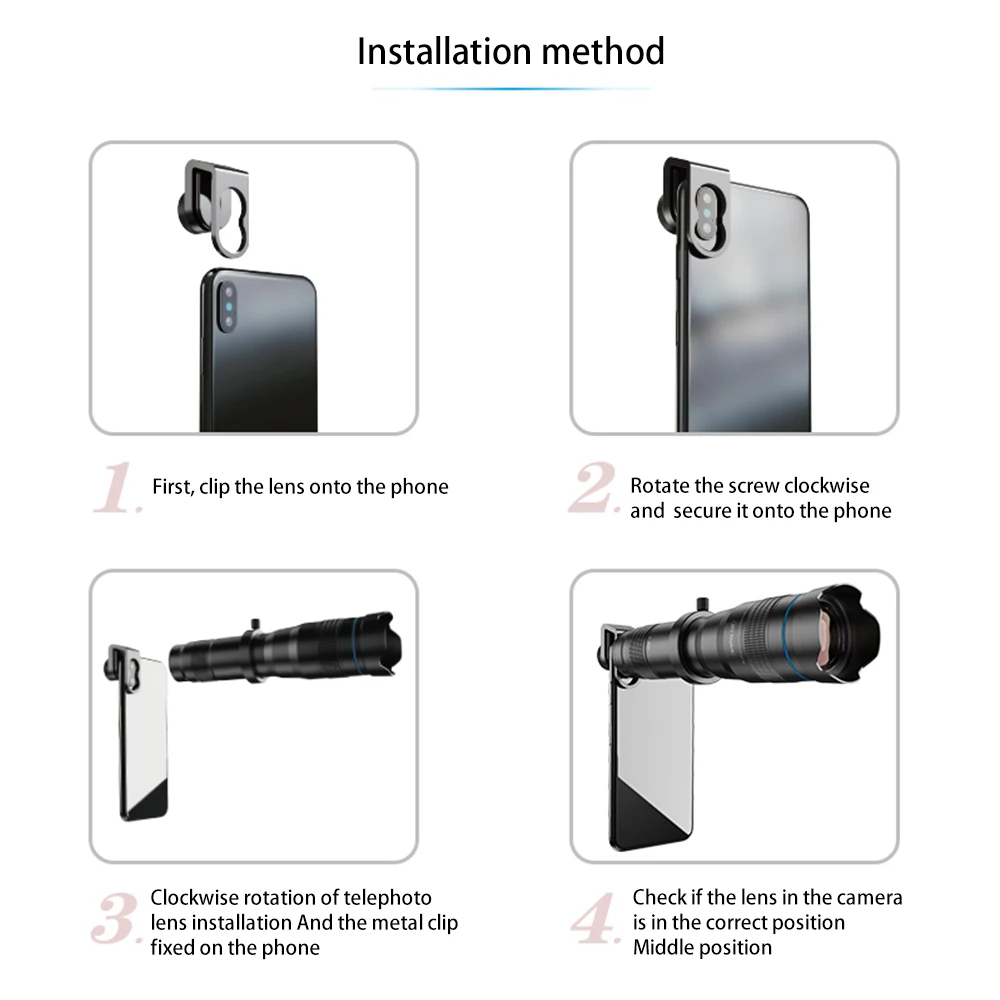 28x High-Definition Glazen Zoom Telelens Voor Mobiele Telefoon Externe Sightseeing Fotografie Lens