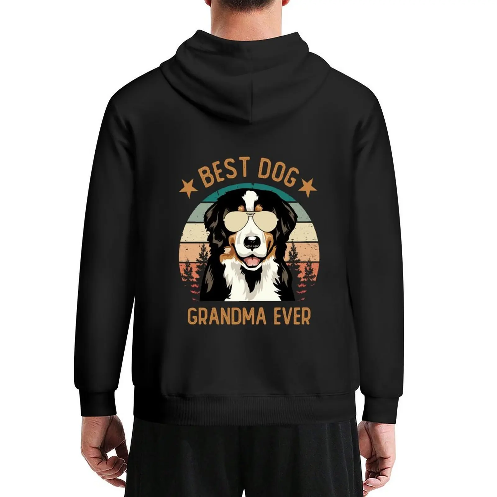 

Best Bernese Mountain Dog Grandma Ever Retro Vintage Sunset Hoodie clothes for men men wear men's clothes japanese hoodie