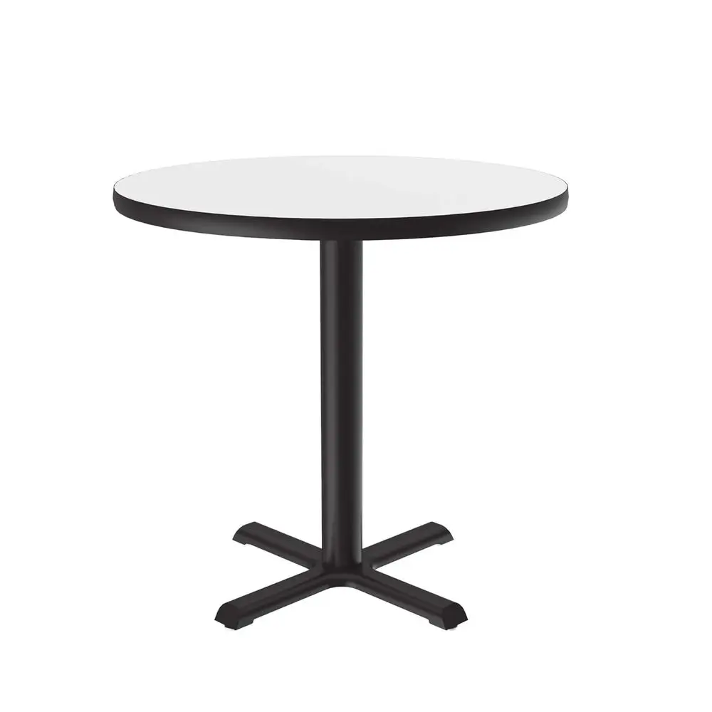 

24 Round Bistro Table with Dry Erase Laminate Top and Cast Iron Base, Made in USA