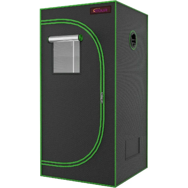 

24”X24”X48” Grow Tent, Reflective 600D Mylar,Hydroponic Grow Tent With Observation Window And Floor Tray