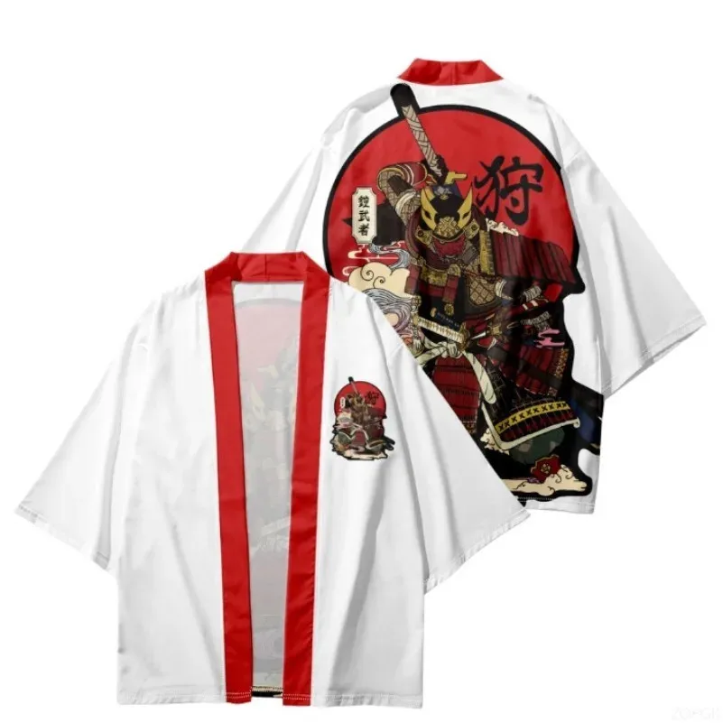 كيمونو يومي عبر الحدود الأكثر مبيعًا طباعة رقمية ثلاثية الأبعاد نصف كم للرجال والنساء نفس النمط بلوزة فضفاضة