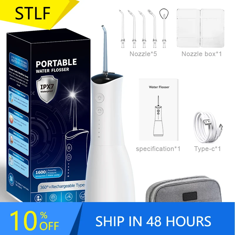 

STLF Waterproof Floss USB Charging Portable Cordless Floss Care Irrigator Mouth Cleaner