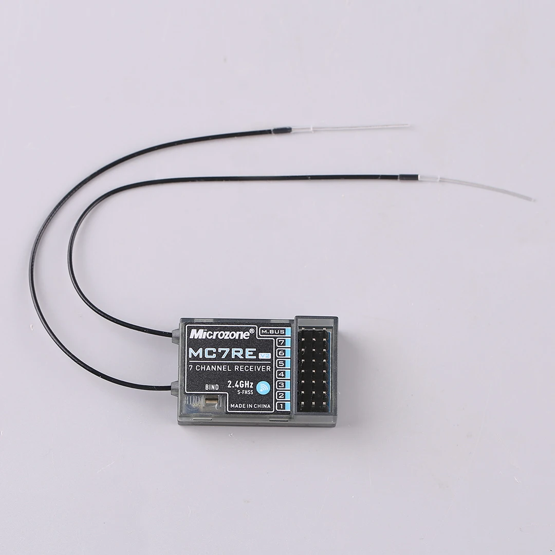 Microzone MC7RE V2 7-Channel Receiver with MC6CMini Remote Control for Fixed Wing Aircraft Vehicle And Vessel Model - view 3