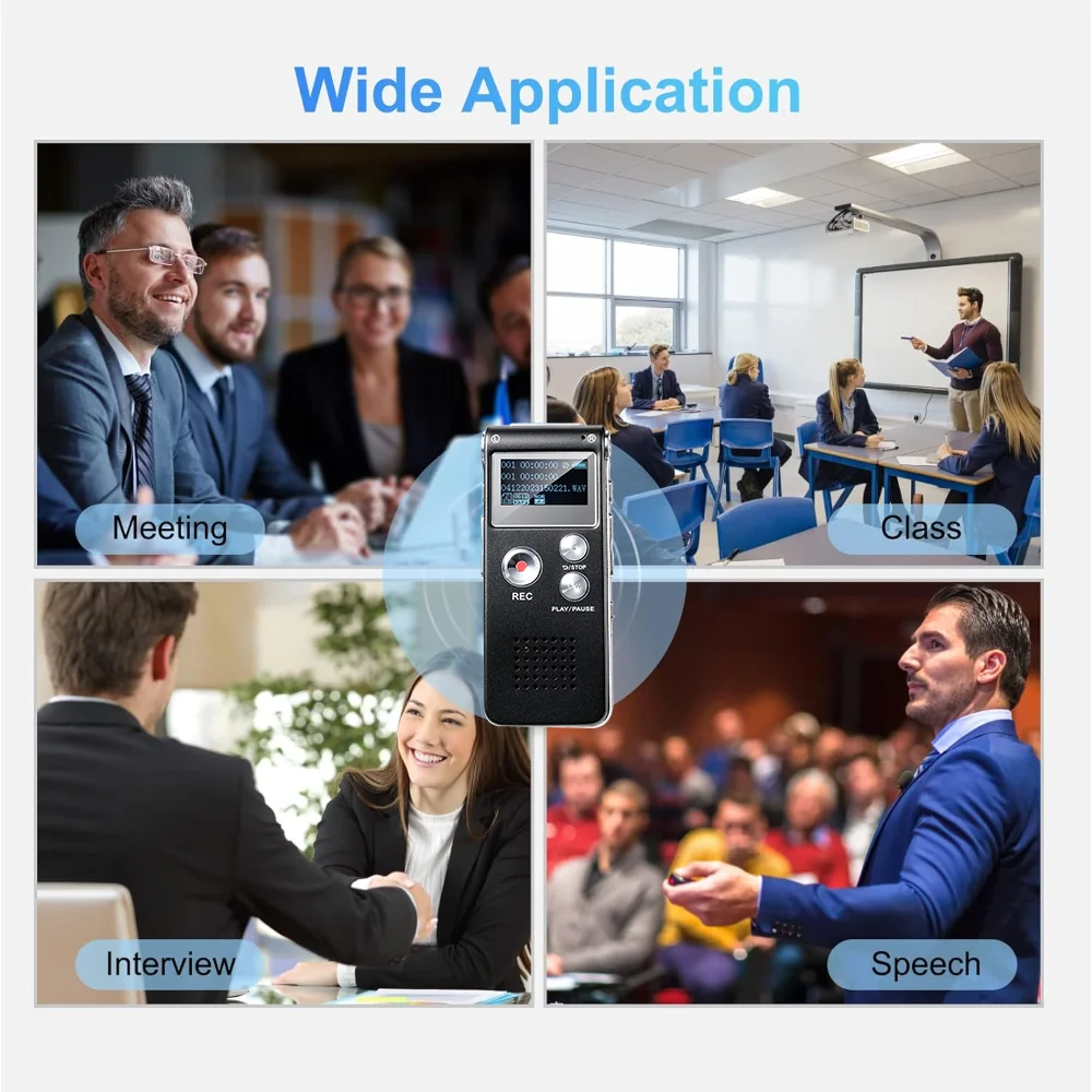저렴하고 사용하기 쉬운 디지털 레코더, 최대 1536kbps 지원. 재생 기능이 있는 MP3 및 USB로 업그레이드된 미니 레코더