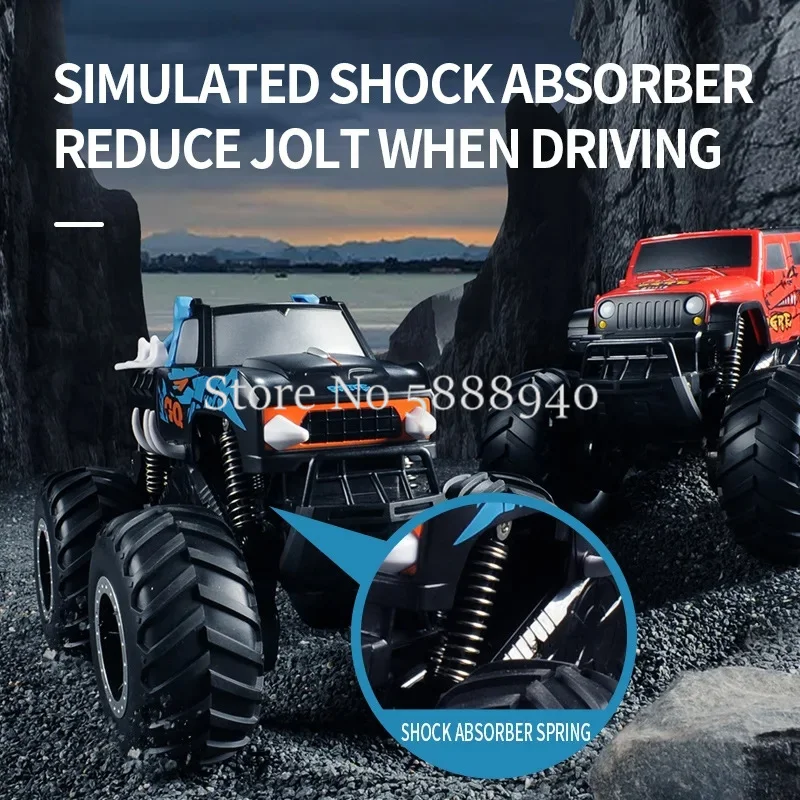 Deep Waterproof 1:24 Remotoe Control Car 2.4G 4WD Climbing Off Road Rubber Tires 360° Spin Head Raise Stunt Amphibious RC Car