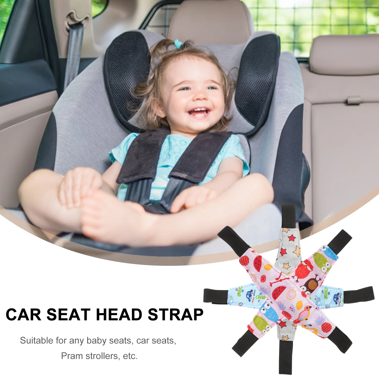 Safety Strap Car Seat Head Neck Holder Kids Sleeping Band Stroller Headrest Support Baby Toddler