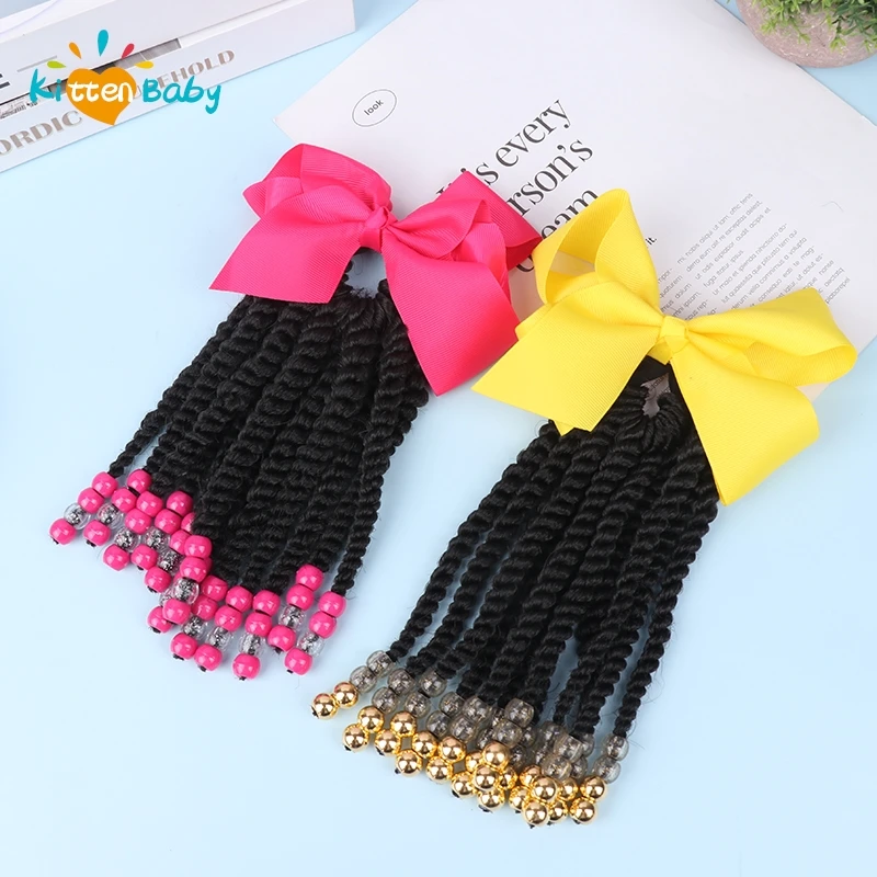 Braided Hair Extensions Synthetic Ponytail Braids Wigs DIY Women Womens Beaded Wigs Bows Children\'S Hair Extensions