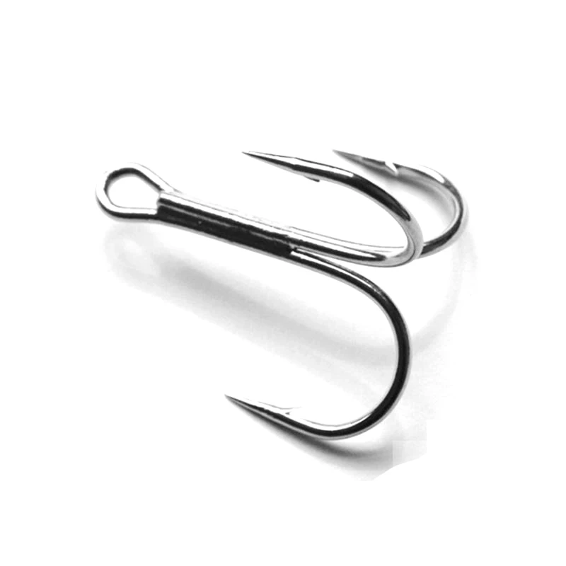 Promotion 100pcs Saltwater Fish Hooks Treble Hooks for Fishing Lures High Carbon Steel Trebles Wholesale Size 12/0 10/0 #6 #8 #1