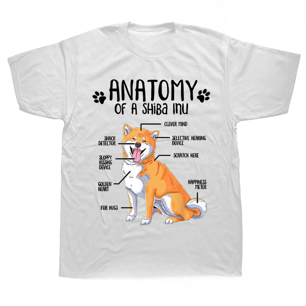 Graphic Cotton Streetwear Short Sleeve Birthday Gifts Summer Mens heavyweight Clothing Funny Anatomy Shiba Dog Lover T Shirts