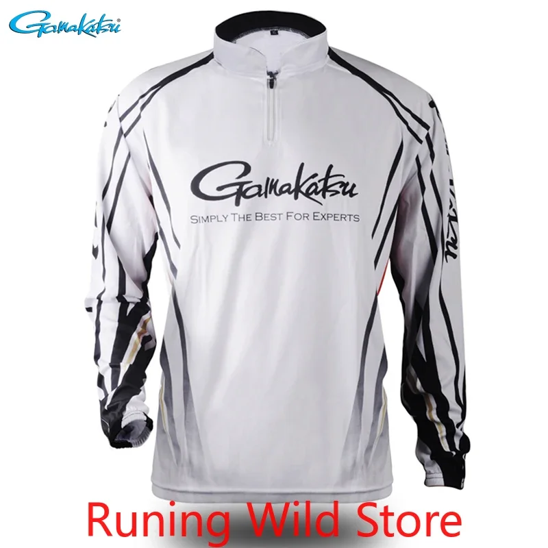 Gamakatsu Clothing 2022 Long Sleeve Fishing Clothes Outdoor Sprots Sunscreen Breathable Ultrathin Summer Anti-UV Fishing Shirt