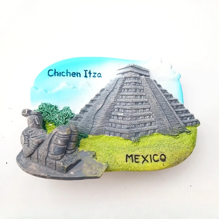 BABELEMI 멕시코 칸쿤 XCARET 공원 마야 냉장고 자석 3D 냉장고 자석 스티커, 여행 기념품 주방 장식