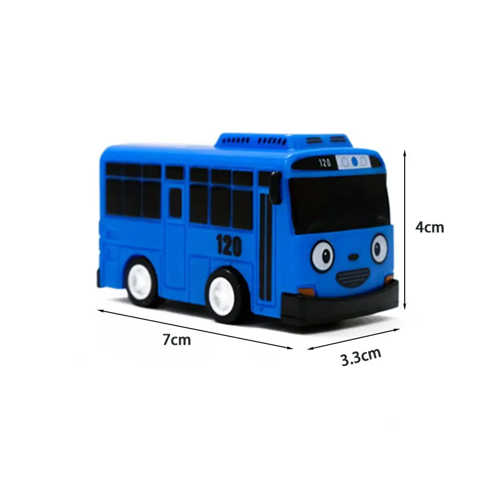 Plastic Little Children Educational Birthday Model Buses TAYO Bus Car Toys Mini Pull Back Bus