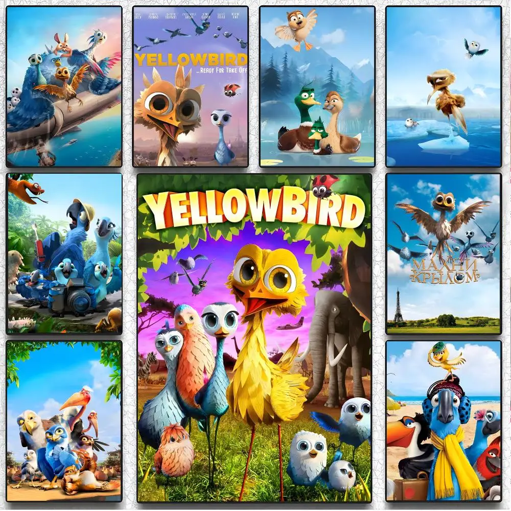 animation adventure Y-Yellowbird Poster Artistic Instant Peel-Off Wall Decor Atmosphere Setter for Bedside & Shared Room
