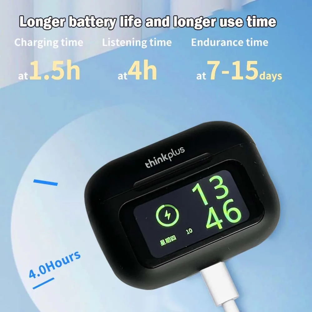 سماعات بلوتوث Thinkplus الأصلية التي تعمل باللمس سماعات بلوتوث لاسلكية ANC للحد من الضوضاء سماعات أذن لاسلكية مع ميكروفون #5