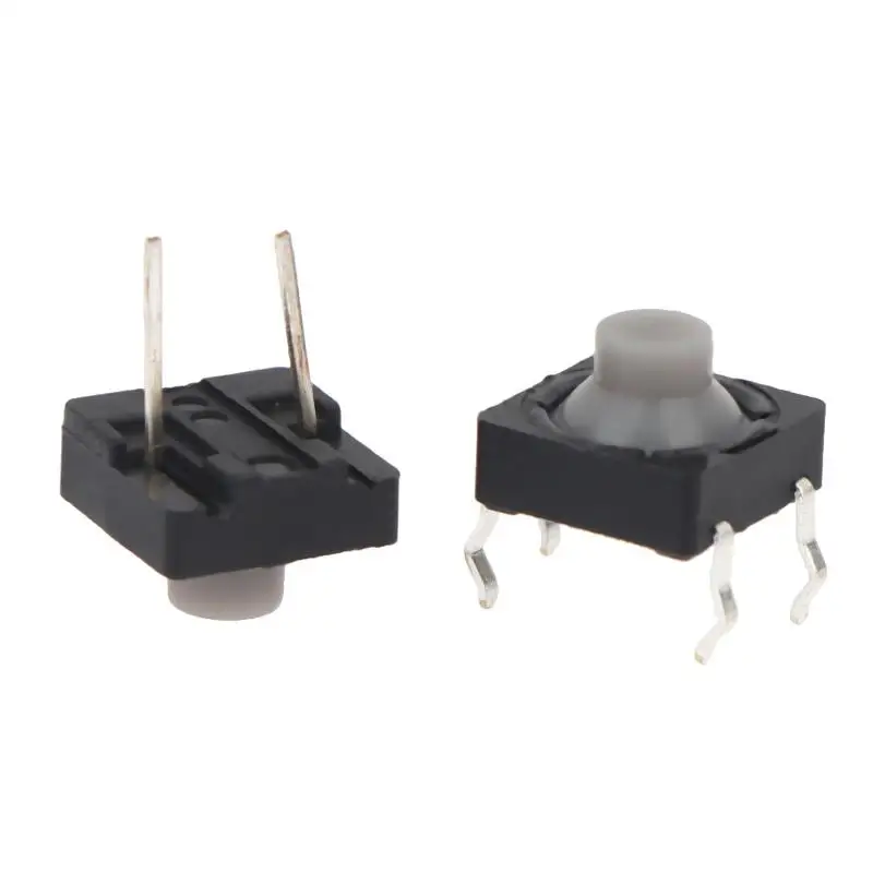 20 Stück 8x8x5MM Geräuscharmer Taktiler Drucktastenschalter 2-Pin 4-Pin Kupferkontakt für DIY Elektronische Schaltkreissteuerungsteile – Detail 5