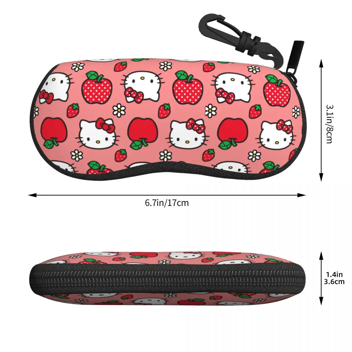 Sanrio Cute Hello Kitty Accessories Glasses Case for Women Men Anti-Fall Cartoon Eyeglasses Storage Box Protector Eyeglasses Box