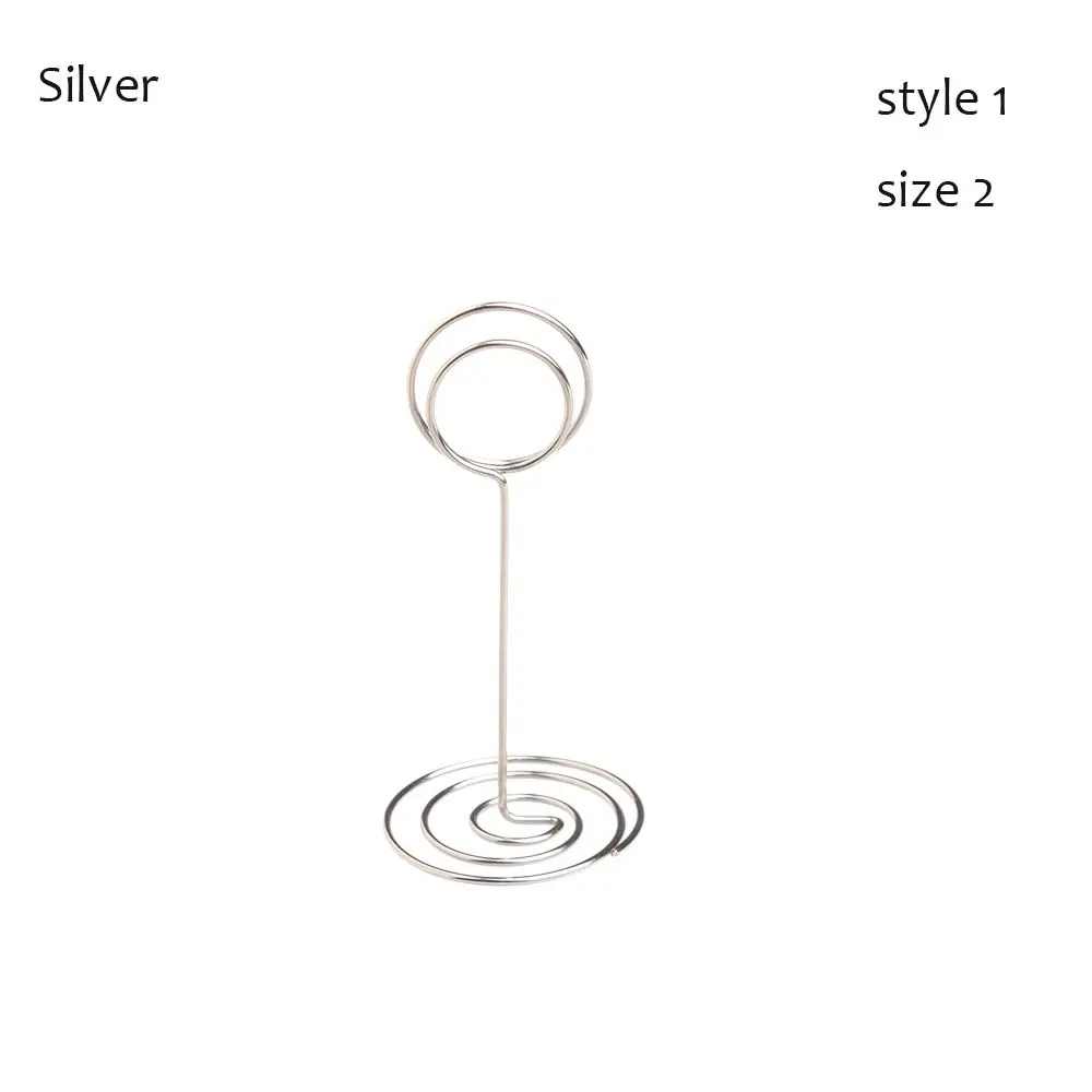 1pc Fashion Rose Gold Desktop Decoration Wedding Supplies  Numbers Holder Clamps Stand Photos Clips Place Card