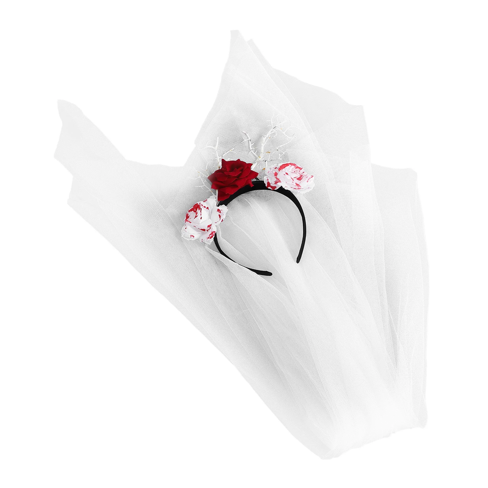 

Halloween Ghost Bride Headband Veil Soft Comfortable Halloween Headband for Women Party Cosplay Costume Veil Headbands