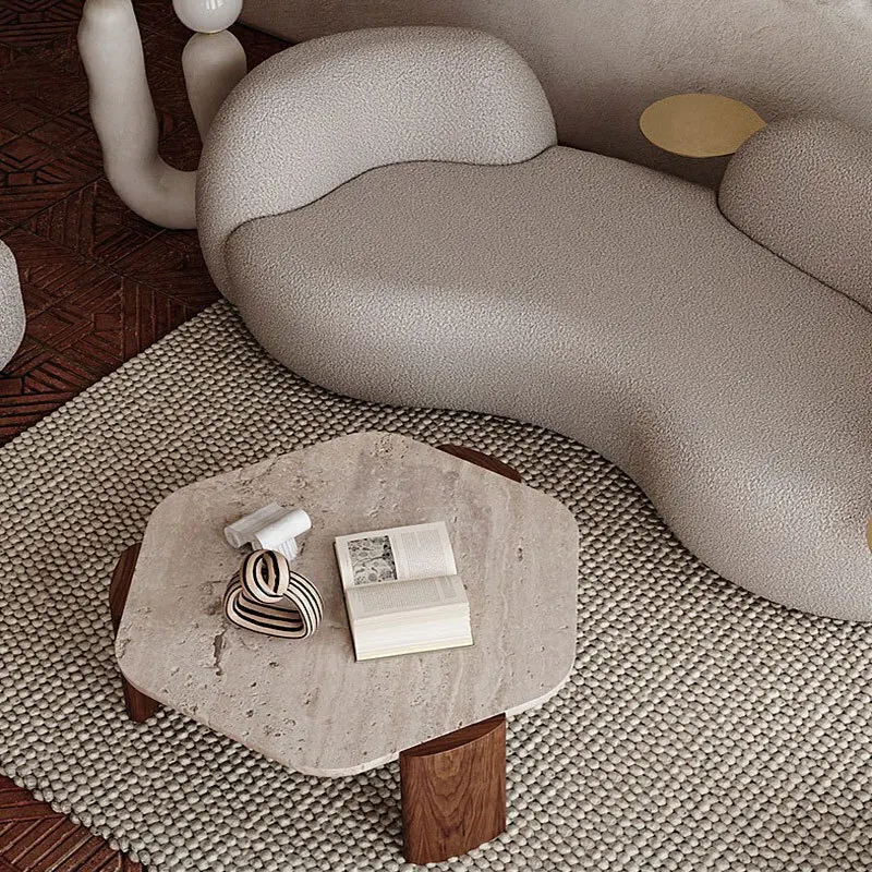 

Coffee Table Home Living Room Small Apartment Simple Modern Marble Tea Table Low Designer Sofa Side Coffee Furniture Accessories