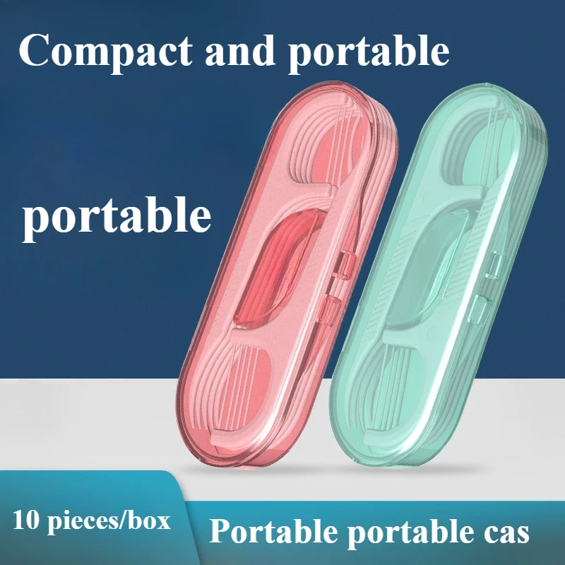3 Box Portable Dental Floss‑Pick Storage Box, Floss Toothpick Holder Container, Oral‑Cleaning Tooth‑Floss‑Pick Kit with Storage Tube for Home, Travel‑Use, Pink & Green, Random Delivery