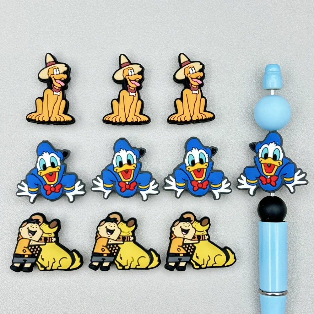 10PC DIY Cartoon Mini Silicone Beads Nipple Chain Bead Pen Bead  Jewelry Accessories Focal Bead Food Grade Silicon For Baby Toys