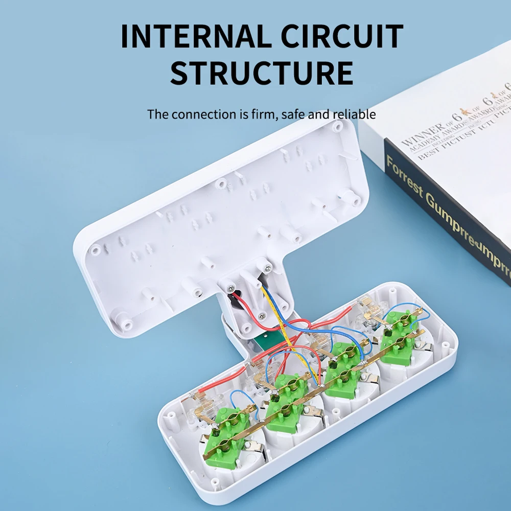 Stopkontak Colokan EU BARU 4 Soket Stopkontak Listrik Tanpa Kabel Ekstensi Dengan Port USB Tipe-C Dua spesifikasi