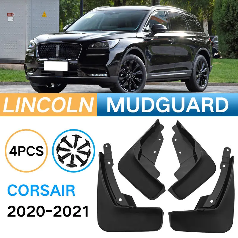 Exterior Tyre Mud Flaps For Lincoln Corsair 2020 2021 2022 Wheel Mudguards Splash Guards Mudflaps Tire Mud Fenders Accessories