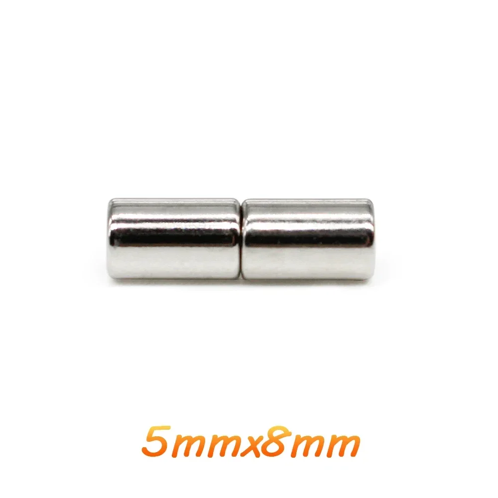 20/50/100/200/300PCS 5x8 Small Round Neodymium Magnets 5mm x 8mm Minor Search Magnet Strong 5x8mm Disc Permanent Magnets 5*8 N35