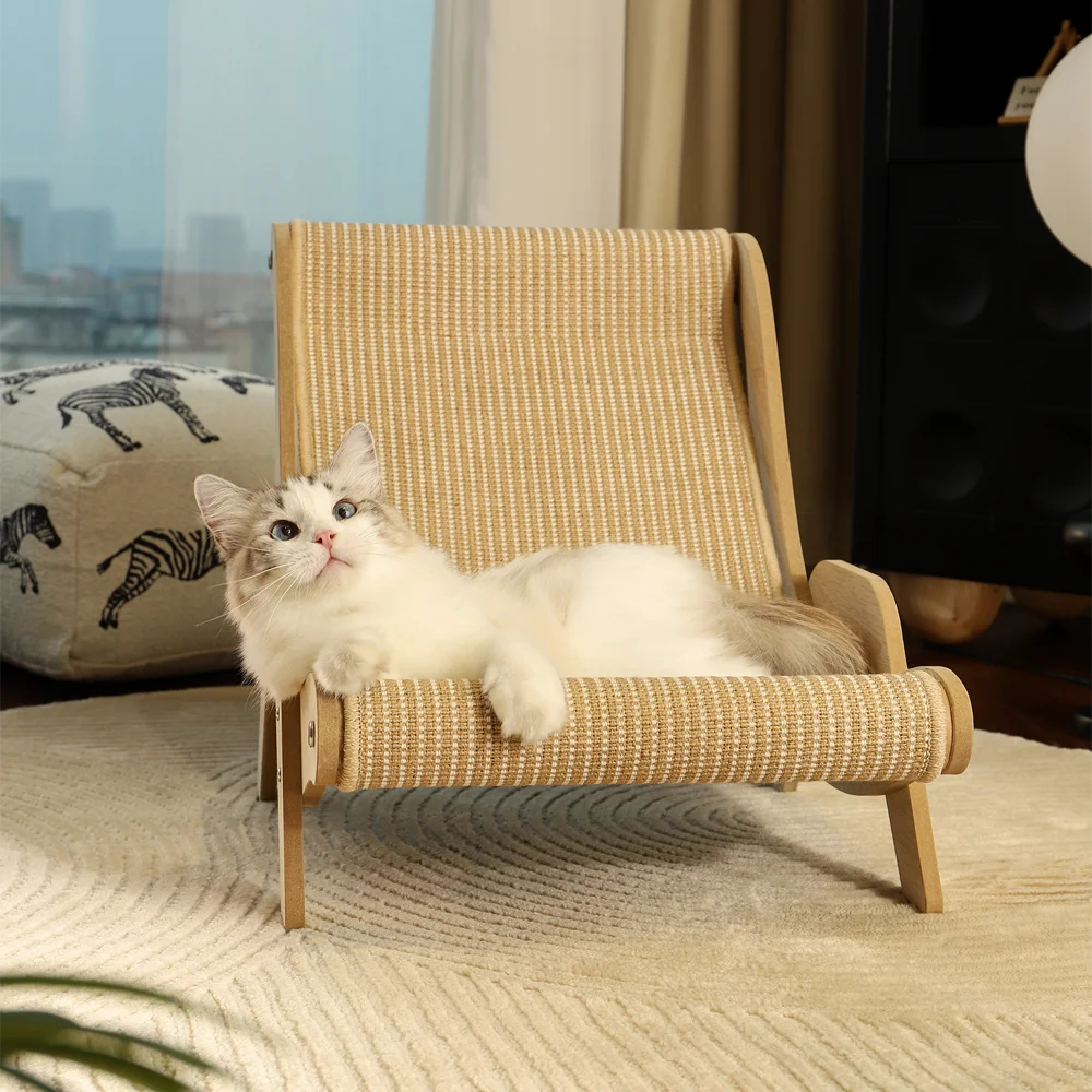 

Large Replaceable Sisal Cat Scratching Hammock Wooden Pet Furniture Bed Cat Sofa Chair