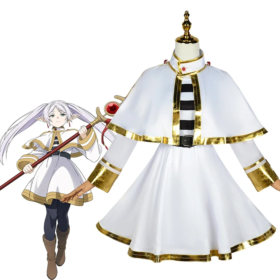 Frieren Anime Cosplay Costume pour hommes et femmes, robe et perruque, fougère funéraire, HeClaHimmel, tenues, vêtements d'Halloween