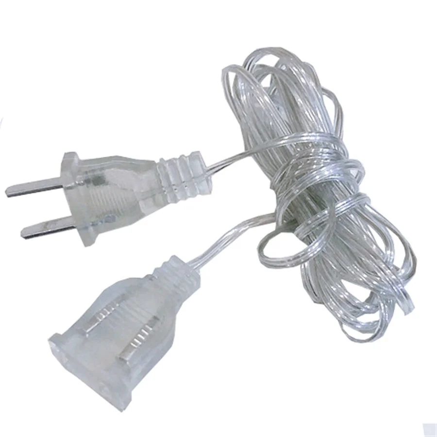 Câble d'extension de 3 mètres, prise ue/US avec interrupteur, rallonge d'alimentation AC110V/220V pour guirlande de fête de noël, guirlande lumineuse féerique