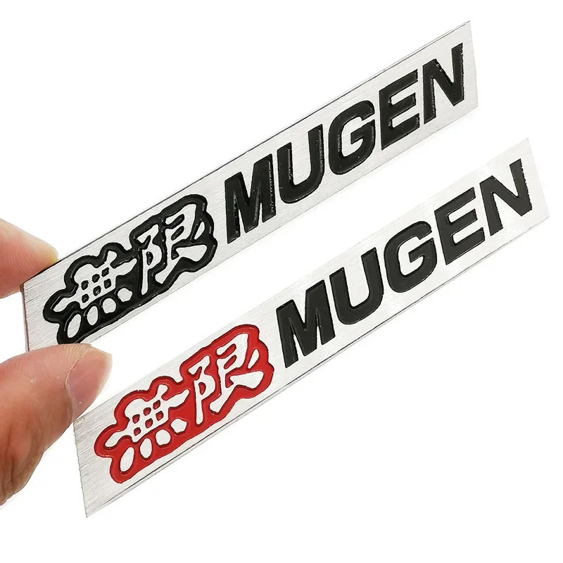 New 3D Aluminum Mugen Emblem Chrome Logo Rear Badge Car Trunk Sticker Car Styling For Honda Civic Accord CRV Fit