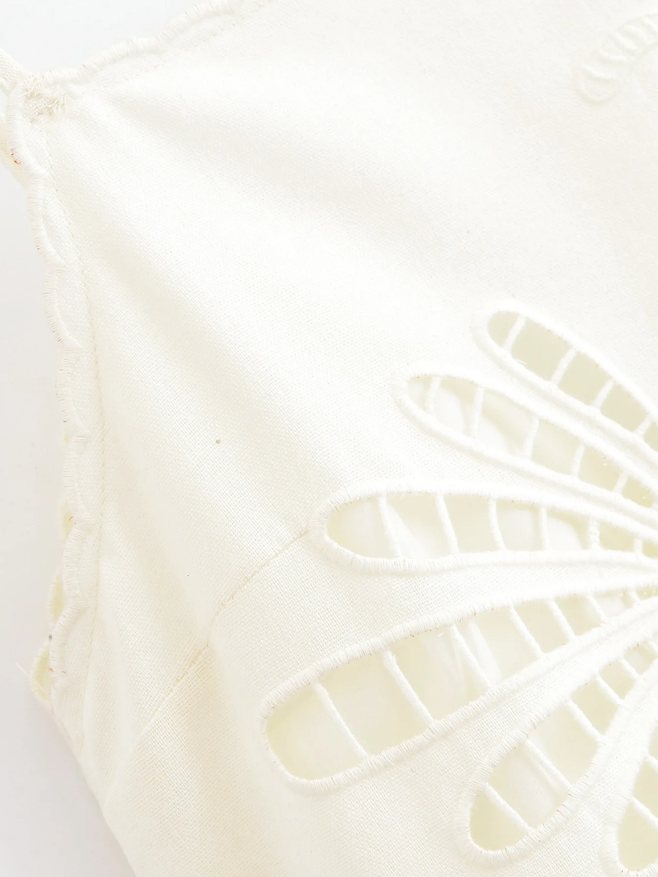 Woman's Embroidered Hollow Mini Dress Sexy Spaghetti Straps High Waist Suspender Dresses Versatile Summer New Female Dress