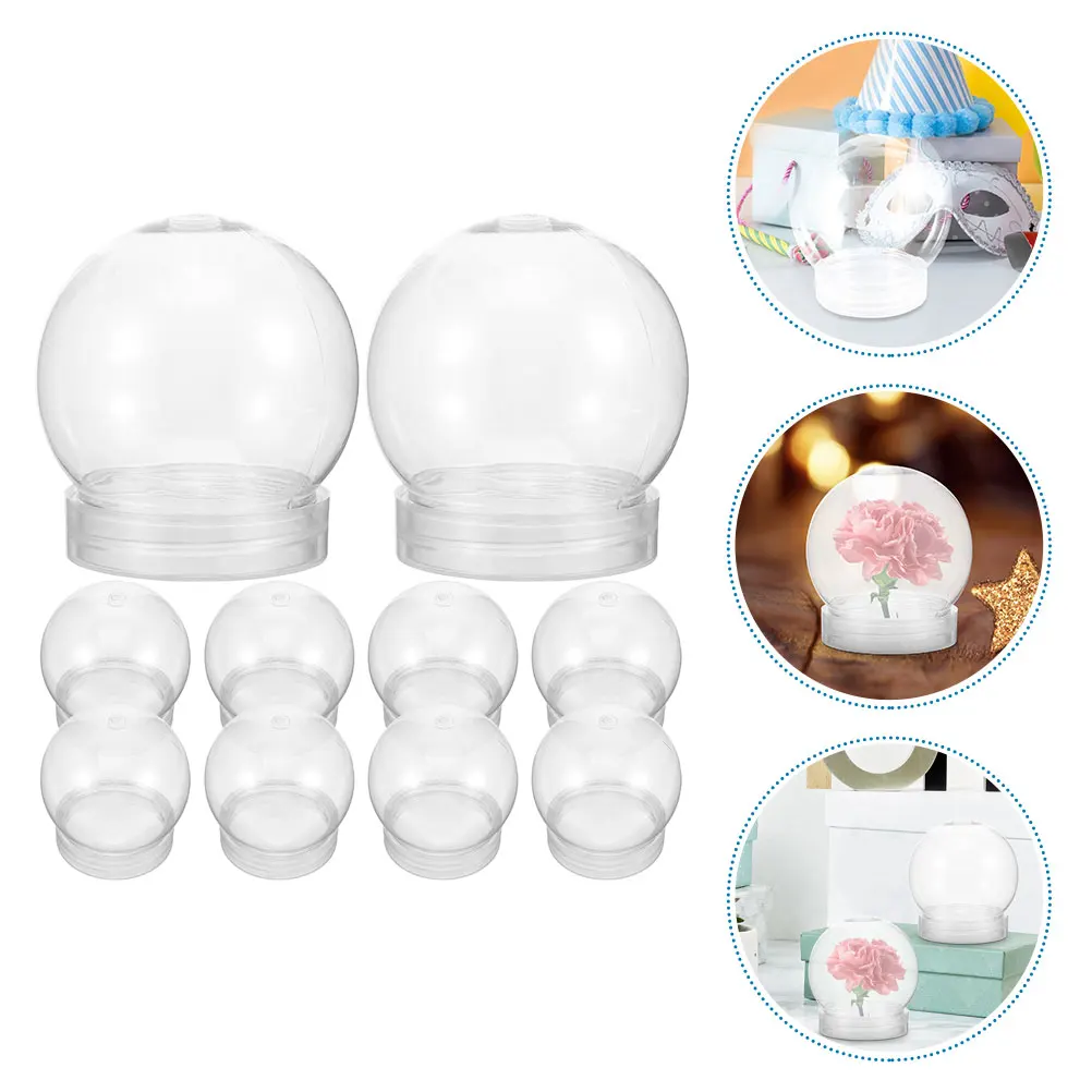 

Empty Christmas Snow Globe Transparent Water Balloon Globe With Lid Clear Cookie Container Home Storage Empty Multi-Functional