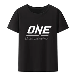 One Championship Kick Boxing Sports T Shirt Print Man Short Sleeve T-shirt Leisure Roupas Masculinas Breathable Humor Casual